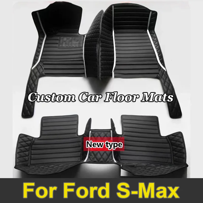 

Автомобильные коврики для Ford S-Max MK1 2006 ~ 2014 7 сидений, противогрязевые накладки, полный комплект, водонепроницаемый напольный коврик, нескользящие ковры, автомобильные аксессуары
