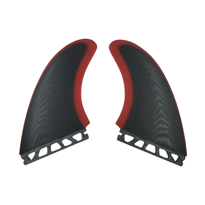 UPSURF FUTURE Keel Fins Fiberglass MR Twin Fins Surf Quilhas Single Tabs Surfboard Fins Clear Red/Black Surf Side Fins Twin Keel