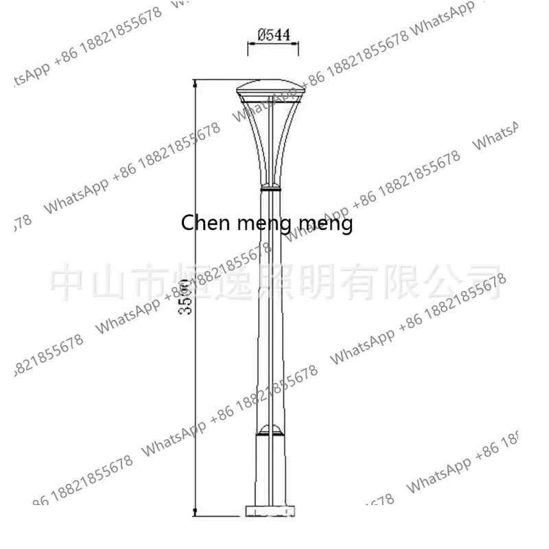 G153 3.5M جولة في الهواء الطلق LED حديقة الخفيفة الحديثة المناظر الطبيعية الخلابة الفولاذ المقاوم للصدأ الطريق المناظر الطبيعية الخفيفة