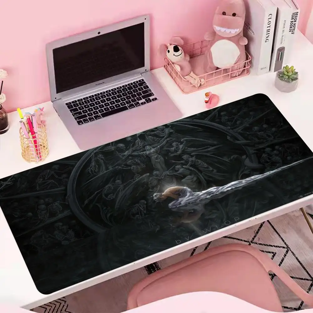 Xxl Anime Mouse Pad Rubber Keyboard Table Mat Ghost Knife Mouse Pad Gaming Accessories Computer Laptop Gamer Extended Mouse Mat