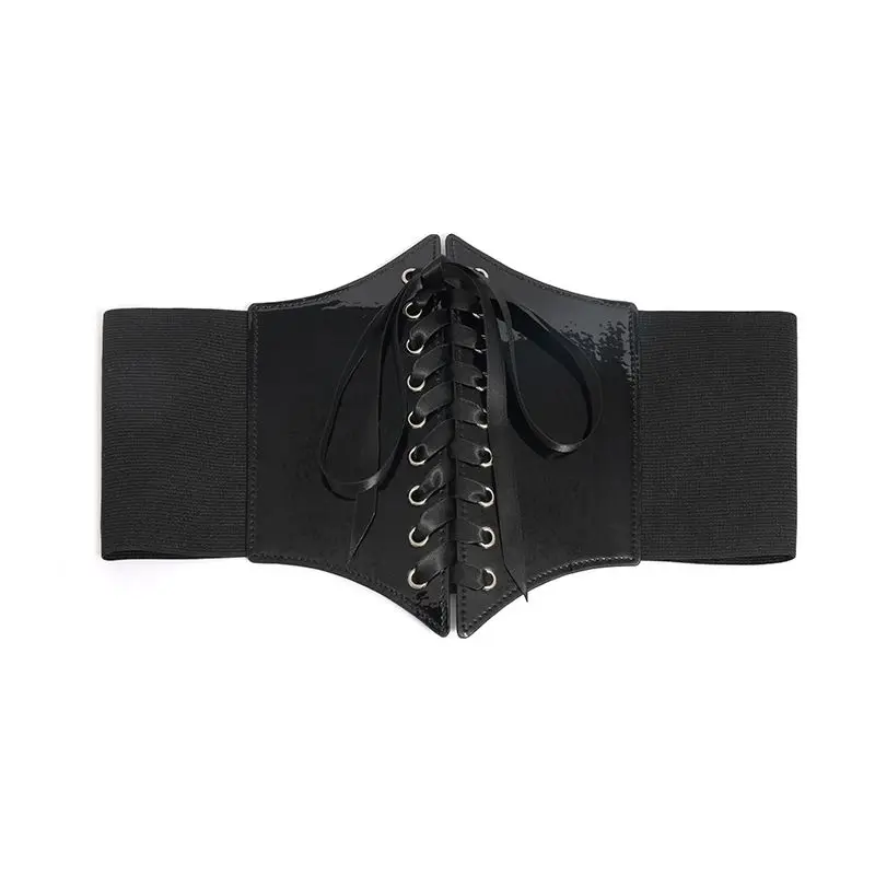 الذهب حزام عريض النمط الغربي الترتر تمتد مشد للخصر لفساتين المرأة براقة وشاح مرن أنيق مشد حزام للنساء #2