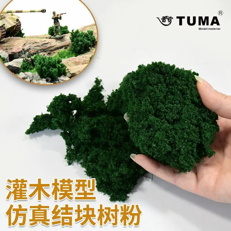 TUMA - Polvo de árbol de grano grueso para microescenas de mesa de arena, modelo militar
