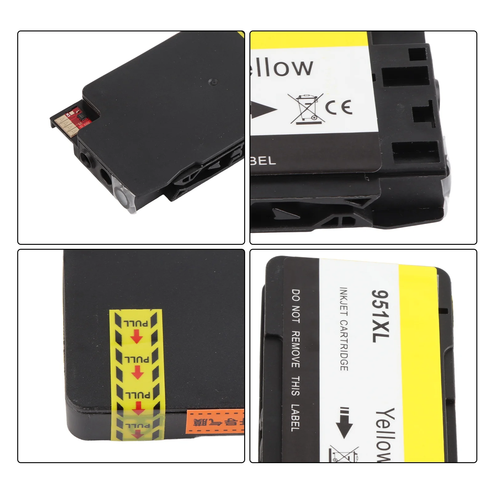 Yellow Ink Inkjet Printer Cartridge Easy Installation Plastic Casing Yellow Ink Cartridge for HP 950 951XL 8100 8612 8610 8600