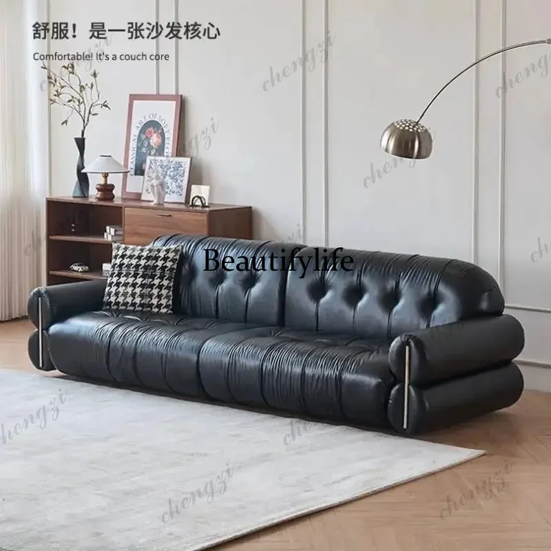 

Elegant Glamour Living Room Sofas Vintage European Nordic L Shape Leather Sofas Puffs Luxury Divani Da Soggiorno Furniture
