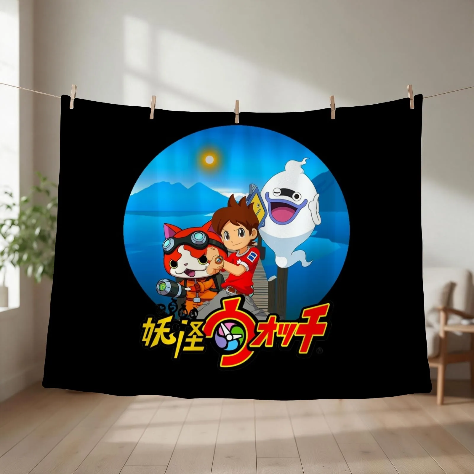 yokai-watch Throw Blanket couch cozy soft plush fuzzy picnic outdoor blanket