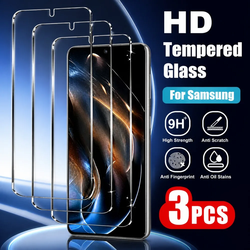3PCS Tempered Glass For Samsung Galaxy S21 Ultra 5G S21+ 5G Screen Protector For Samsung Galaxy S21 5G S21 FE 5G Anti-Scratch HD