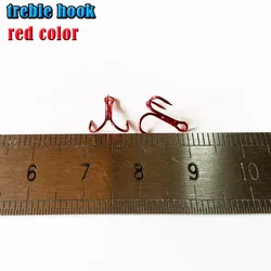 2022sharp hooks 16# red and black Treble Fishing Hooks 200pcs/lot  High quality very small hooks