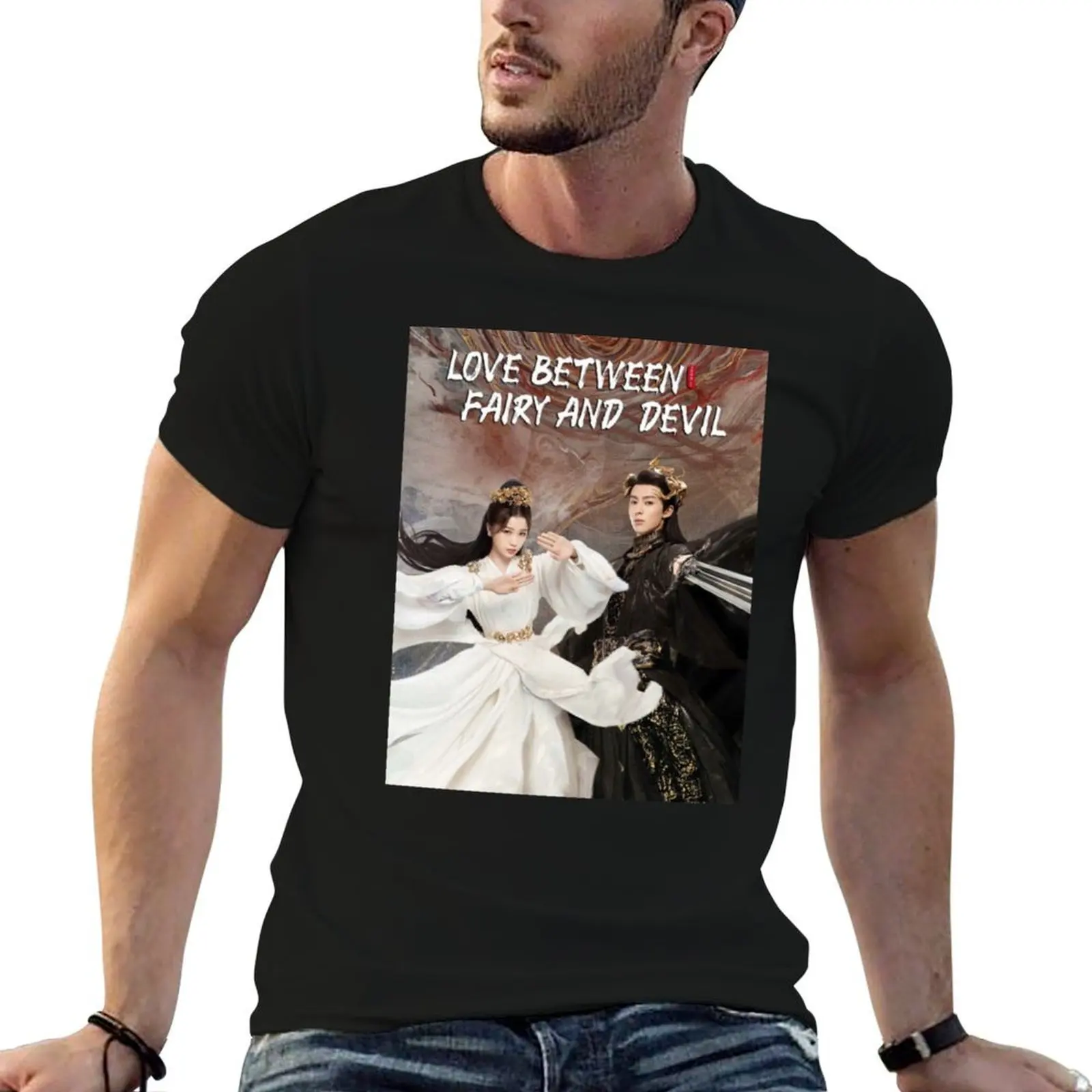 

Love Between Fairy And Devil T-Shirt t shirt personalised man t shirt cotton high quality T-Shirt