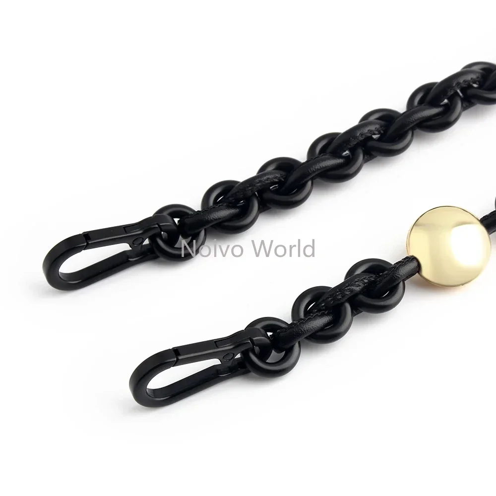 

1/3/8PCS Length:62cm Black Acrylic Drawstring Bag Chain For Women Handbag Handles Shoulder Straps Chains Lanyard Accessories