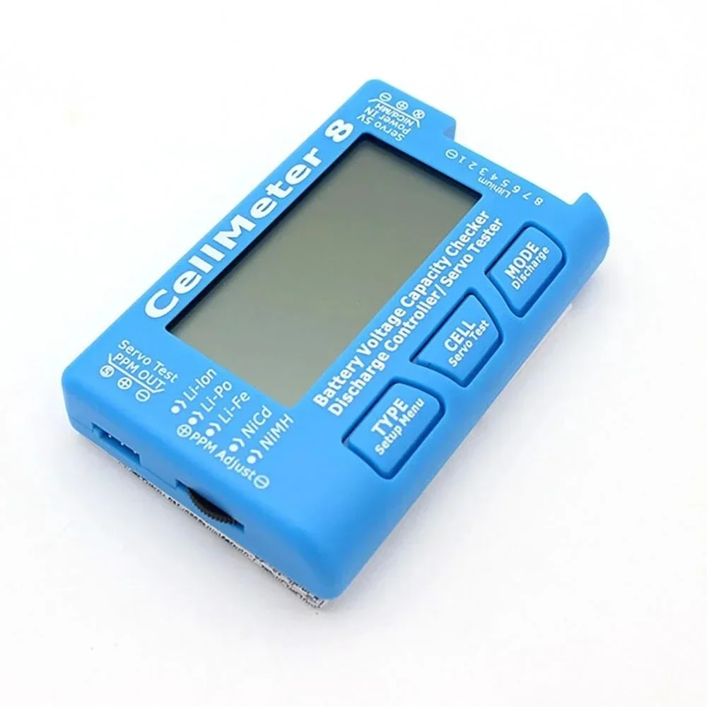 LCD Digital Battery Capacity Checker CellMeter RC CellMeter8 2-8S 4-8S Servo LiPo Li-lon NiMH Battery Tester RC CellMeter7