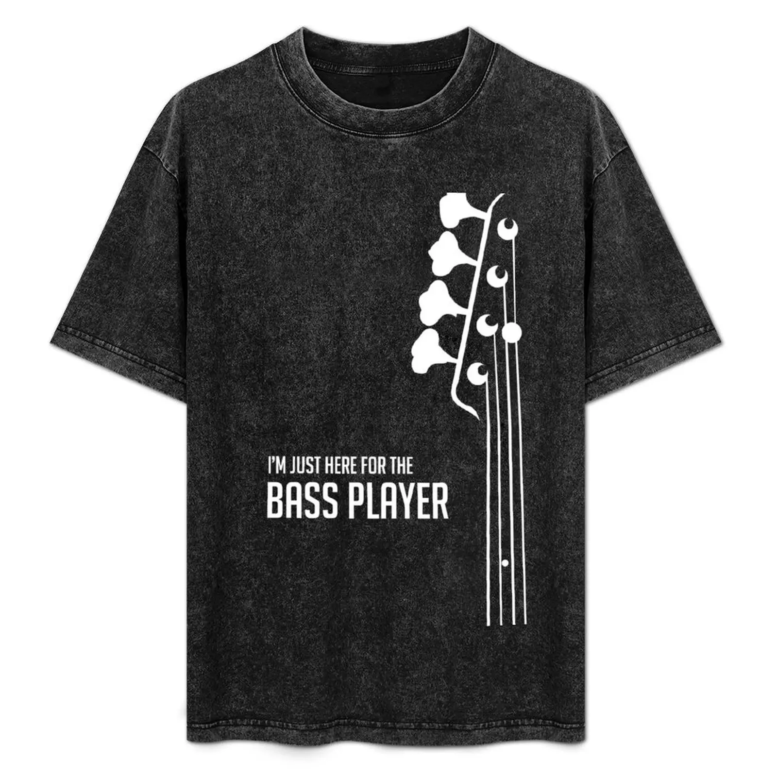 

I'm Just Here for the Bass Player Tee - Bass Guitarist - Bassist T-Shirt Lightweight Basic Short Sleeve Shirt