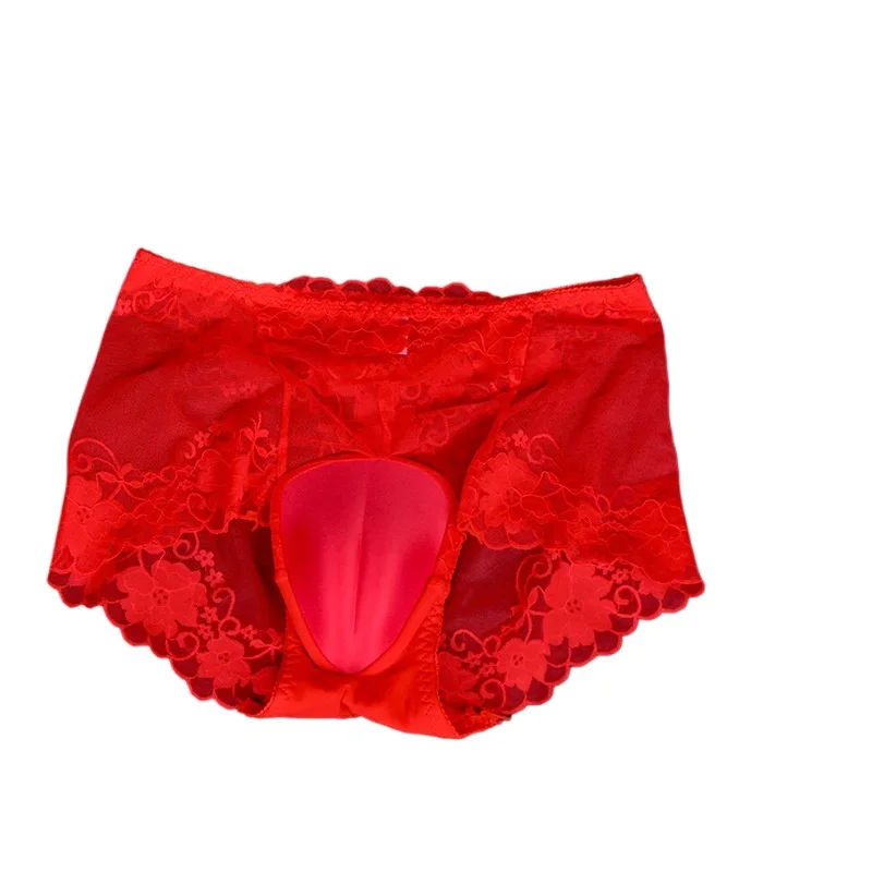 Mens Camel Toe Underwear 3d Hiding Gaff Panties Lace Mesh Hip-Wrapped Briefs Summer Crossdressing Sissy Lingerie Underpants