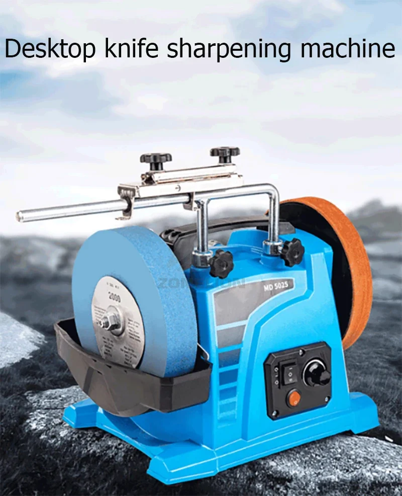 Desktop Electric Knife Grinder Household 6 Inch Knife Sharpener Woodworking Tools Low-speed Water-cooled Sharpener Machine