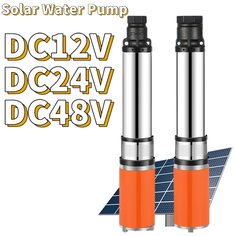 DC12V24V48V Solar Water Pump Agricultural Irrigation Deep Well Pump Garden DC Submersible Pump