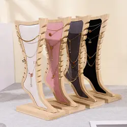 Jewelry Display Board Decorative Elegant Wood Necklace Holder for Jewelry Store Dressing Room Display Case Counter Show Selling