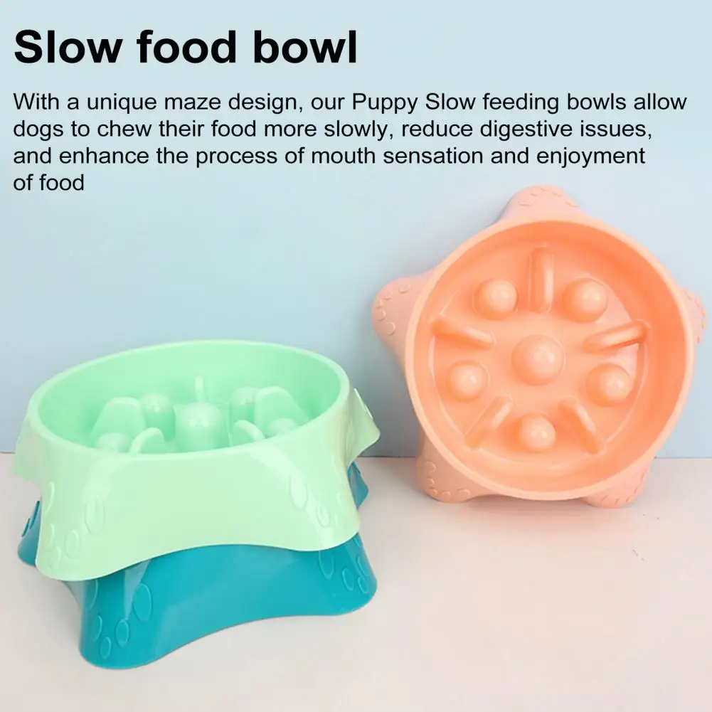 Dog Slow Feeder Bowl Anti-choking Food Bowl for Dogs Slow Eating Dog Feeders Healthy Diet Pet Bowl Feeding Supplies