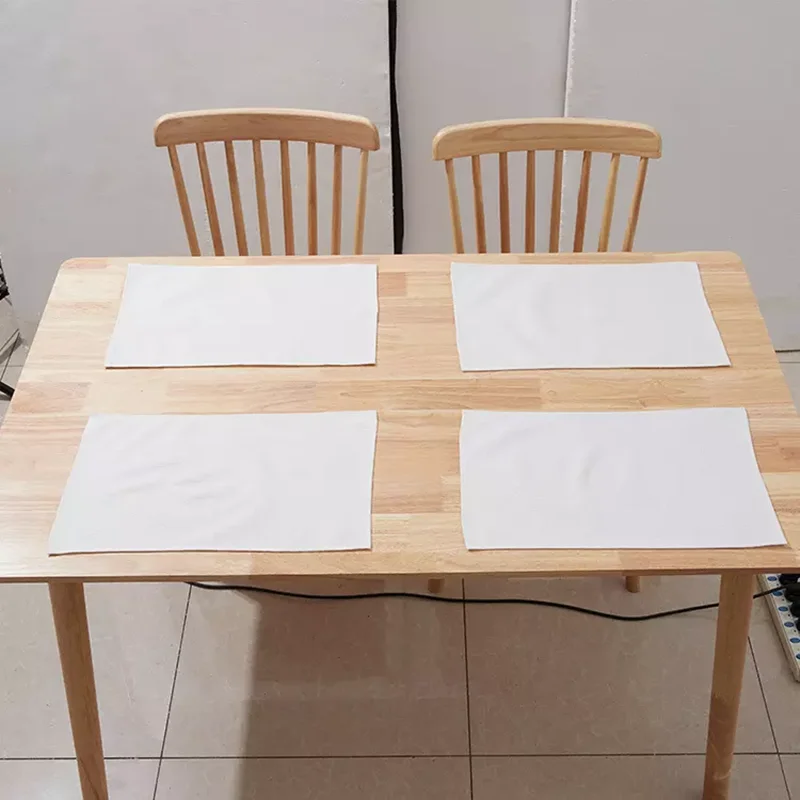 

20 Pieces Sublimation Blank White Placemats For DIY Heat Transfer Print Wedding Party Linen Cotton Dining Table Place Mat