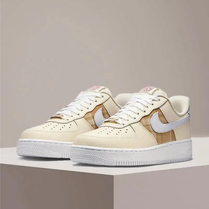 

Модные универсальные кроссовки для скейтбординга Nike Air Force 1 кремового цвета, устойчивые к скольжению и износу, модель IH7352-001