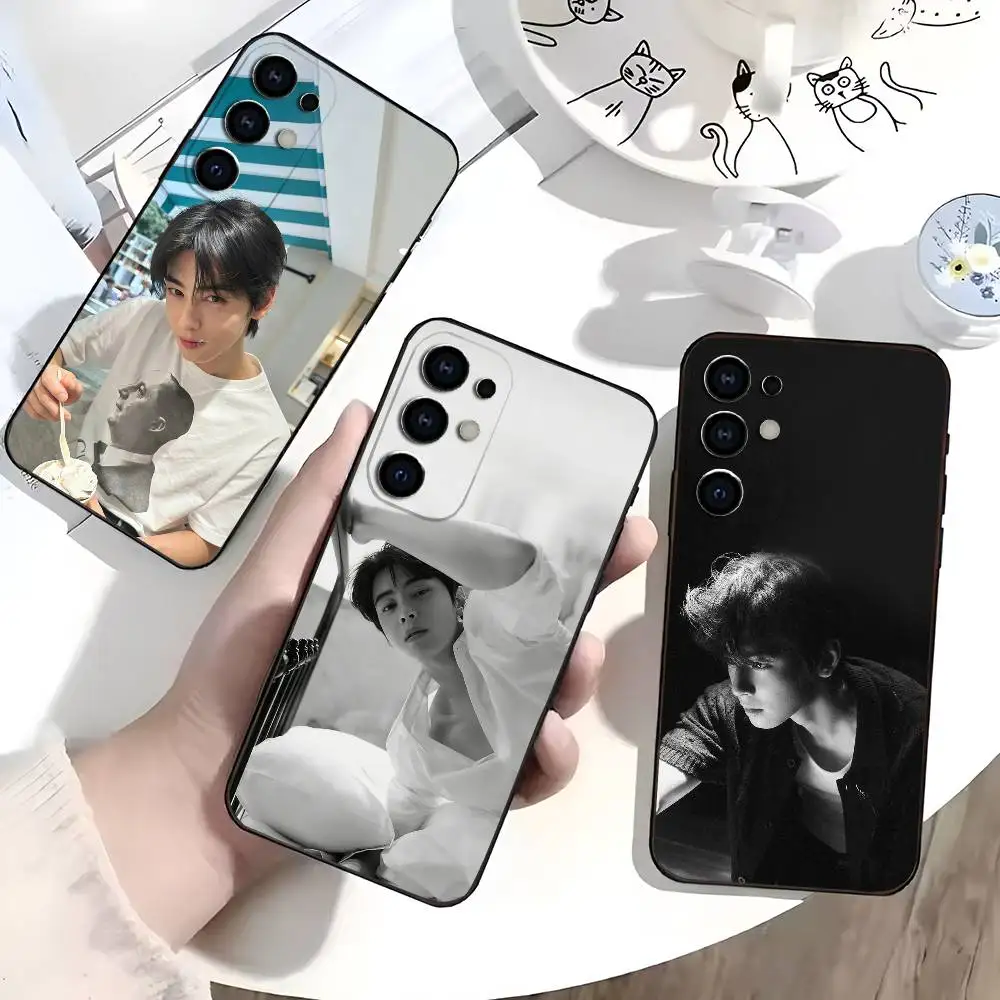 

Cha E-Eun-woo Phone Case For Samsung S25,S24,S21,S22,S23,S30,Ultra,S20,Plus,Soft Silicone Black Cover