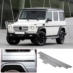 10PCS Soft Carbon Fiber Car Body Side Molding Trim Cover Sticker For Mercedes Benz G-Class W463 G500 2007-2018