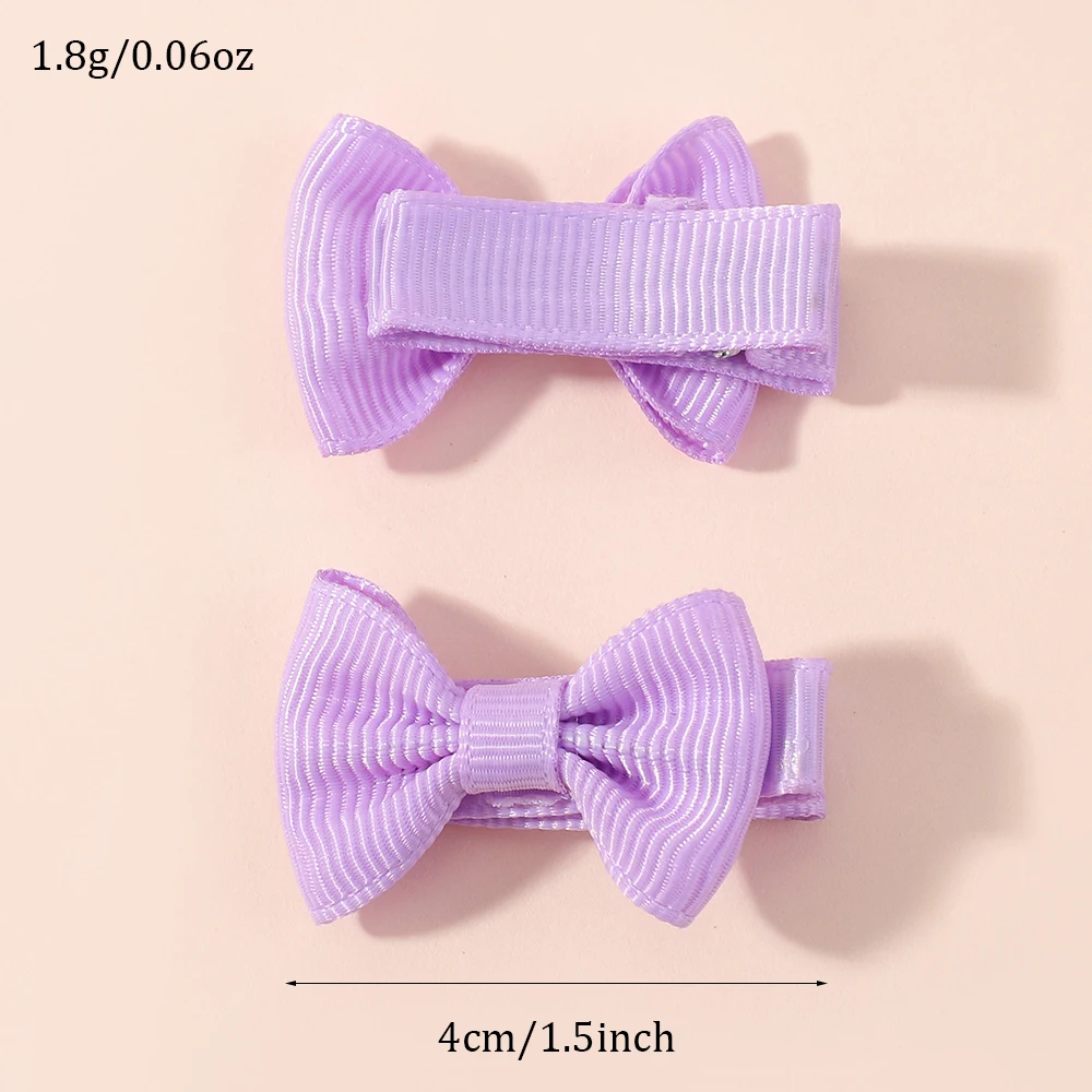 10pcs/set Cute Mini Hair Baby Bow Clips for Girls Lovely  Ribbon Handmade Bowbots Hairpins Headwear Kid Hair Accessories image 5