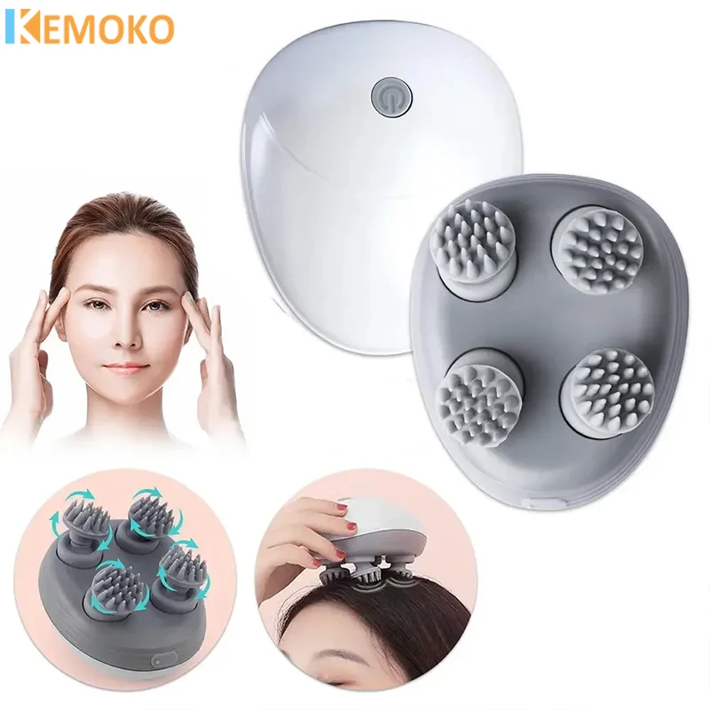 

Head Scalp Massager with 4 Kneading & 96 Node Massage Heads Body Massager for Hair Growth Relax Stress Red Light Nourishes Hair