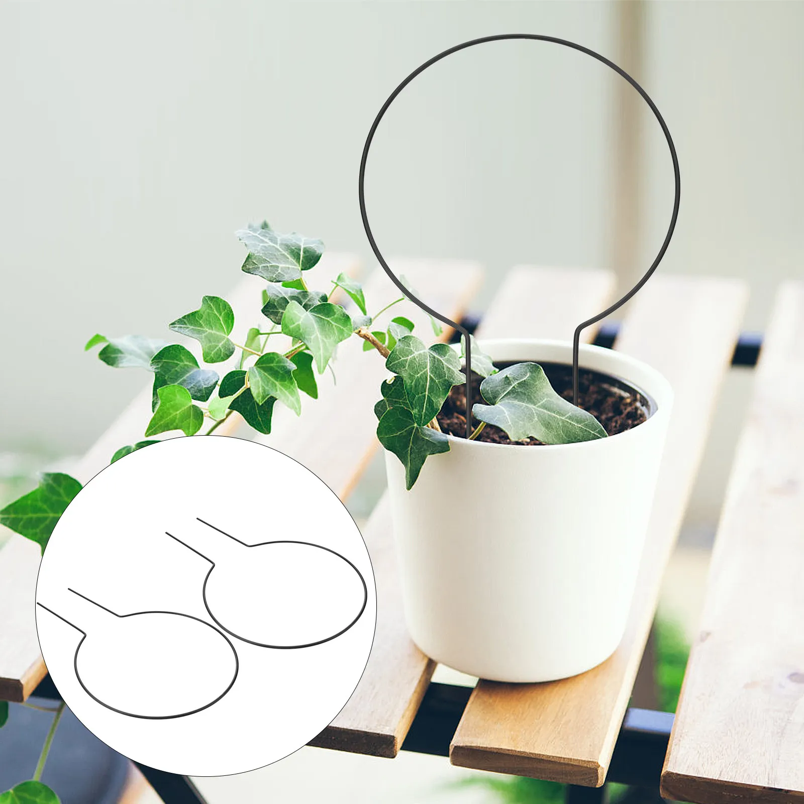 2Pcs Smooth Finish Iron Plant Support for Climbing Plants Elegant Design Reusable Vine Plant Stand Indoor Outdoor Decoration
