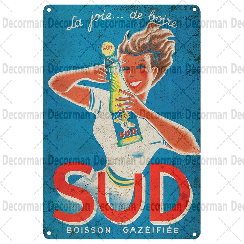 [ DecorMan ] ORANGINA Metal SIGN SUD Home Decor  LTA-3145