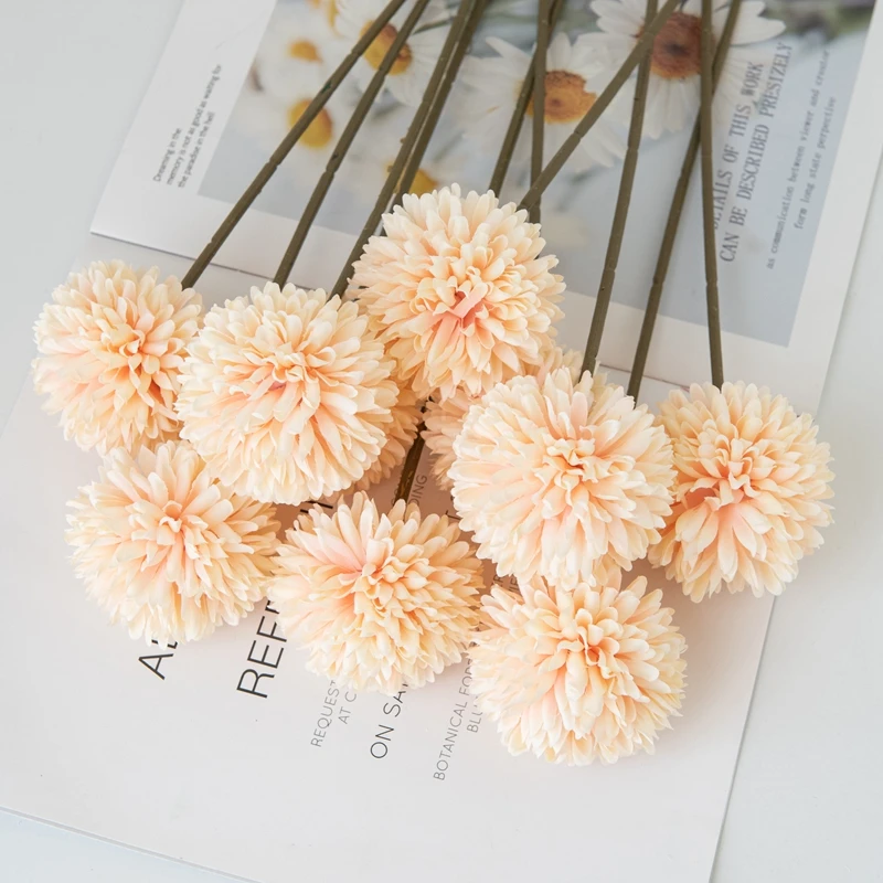 20 Stück Künstliche Blumen aus Seide, Löwenzahn, Hortensie, Dekoration für Zuhause, Tisch, Hochzeit, Brautstrauß, Festival, Garten, Zubehör – Detail 9