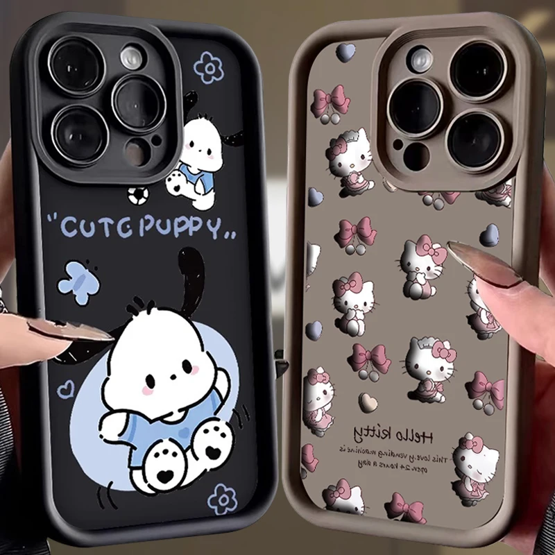 Sanrio HelloKitty Pachacco Case for Xiaomi Mi 13T 12T 13 12 12X 12S 11 Lite 5G POCO F3 F4 F5 Pro X4 GT X5 Liquid Silicone Cover