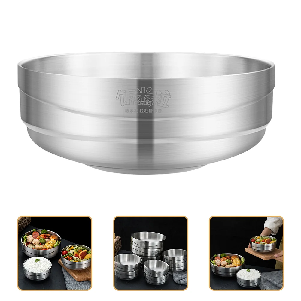 

Noodle Soup Bowl Korean Container Ramen Stainless Steel Bowls Kitchen Tableware Instant