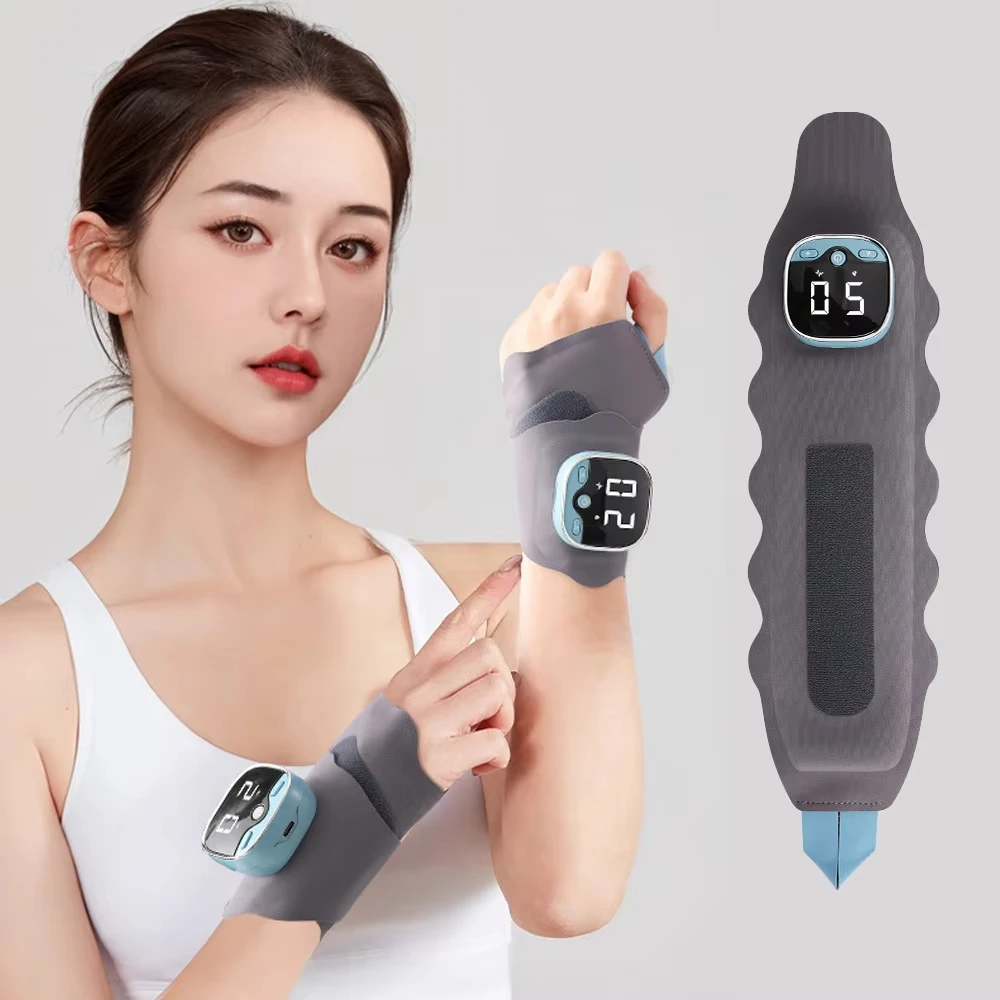 EMS مدلك المعصم حامي المعصم 5 مستويات الساخن ضغط الاهتزاز تدليك الكهربائية نفق الرسغ تنفس اليد الاسترخاء #1