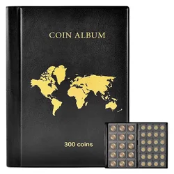 300 Pockets Coins Display Storage Case, Collecting Sleeves Organizer Box for Coin Collections Supplies Money Currency Quarters