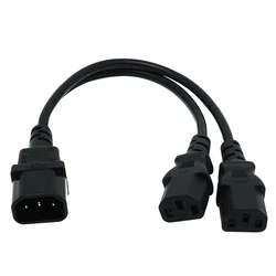 IEC 320 C14 Male Plug to 2XC13 C5 C7 C13 Female Y Type Splitter Power Cord,C14 to 2ways C13 Power Adapter Cable 250V/10Acable