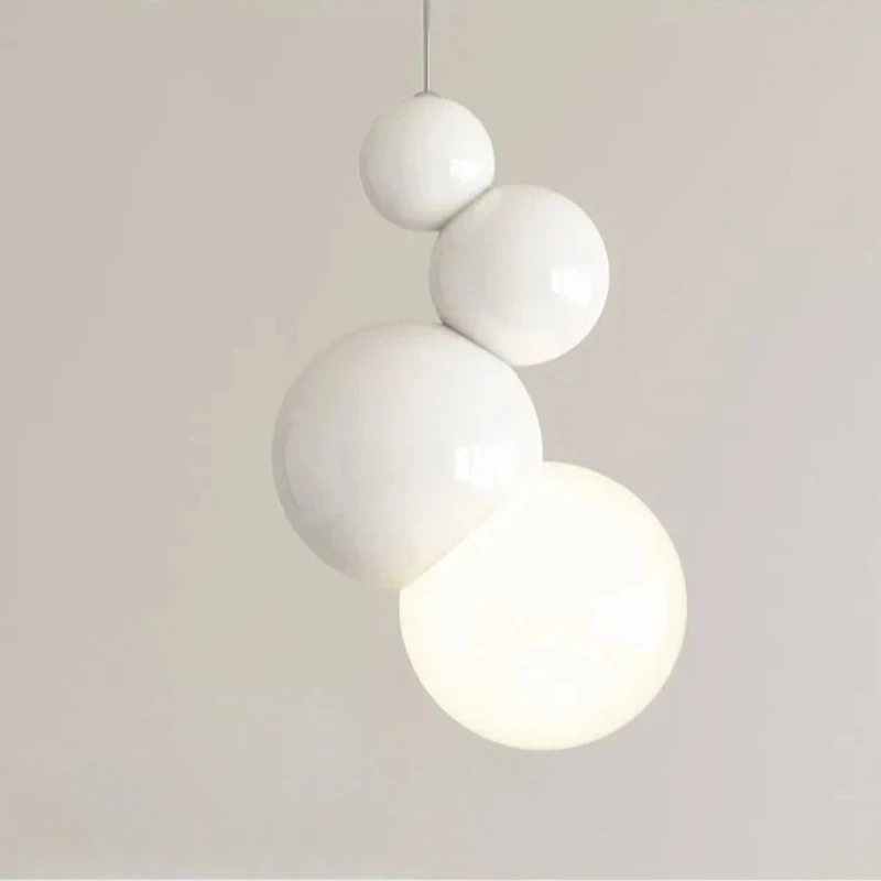 Modern Style Restaurant Led Chandelier New Cream Color Wind Hotel Bar Simple Fashion Home Decor Lamp for Bedroom Bedside Hanging