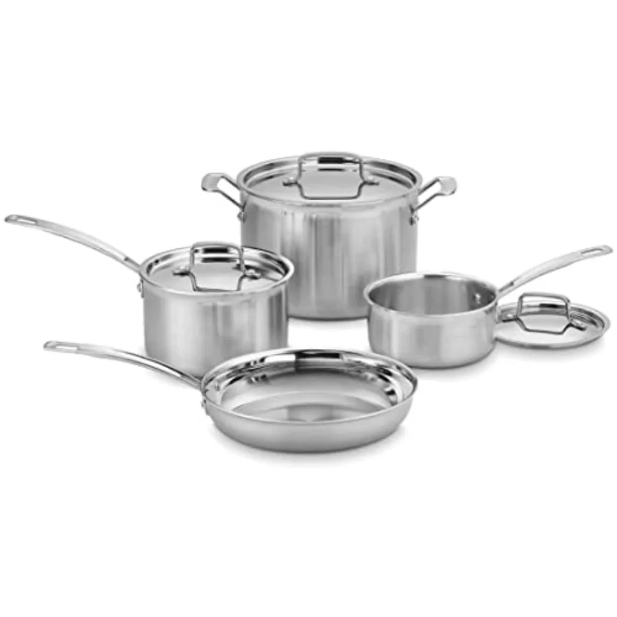 

MCP7NP1 Multiclad Pro Triple Ply 7Piece Cookware Set Skillet for HighPerformance Cooking: Ideal for Home Chefs Seeking Even Hea