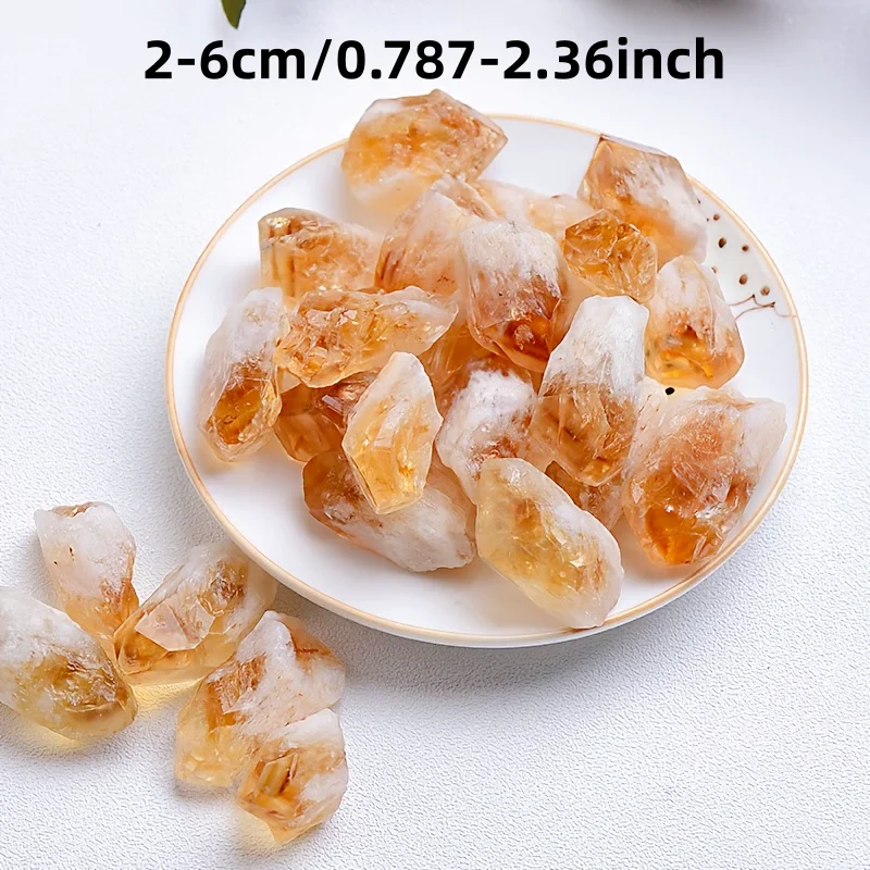 5/10pcs Natural Brazilian Citrine Crystal Chips Bulk, for Aromatherapy Diffuser, DIY Jewelry & Mineral Specimen Decoration view 3