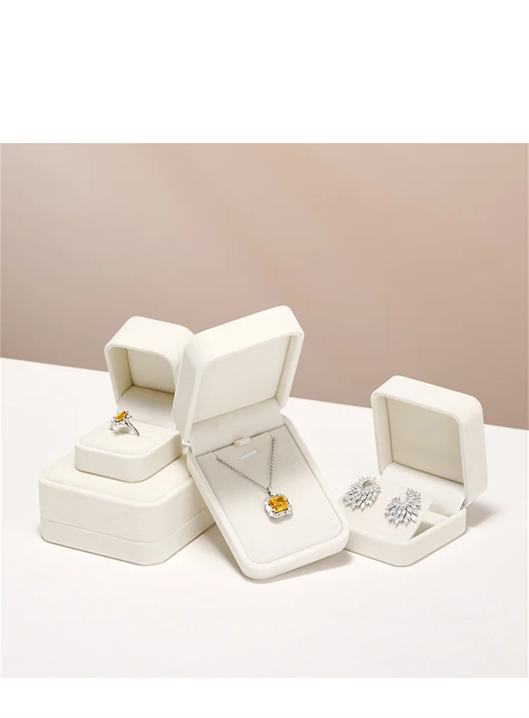 Oirlv Velvet Ring Box Classical Earring Necklace Bangle/Bracelet Case Jewelry Gift Box for Wedding Jewelry Display Storage Box