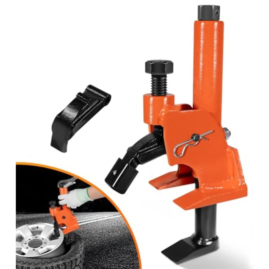 

Ручной разжимник для шин Yoursme с резиновыми накладками-протекторами, сверхмощный инструмент для шин 38-42 дюймов для квадроциклов, UTV, тракторов, грузовиков, автомобилей и др.