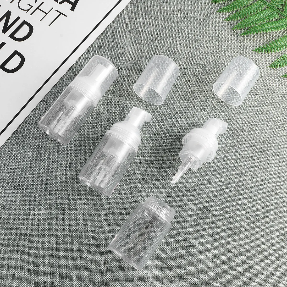 

5 pcs Portable Travel Bottles Refillable Containers Empty Plastic Shampoo Conditioner Bodywash Dispenser Pump Bottle SpaceSaving