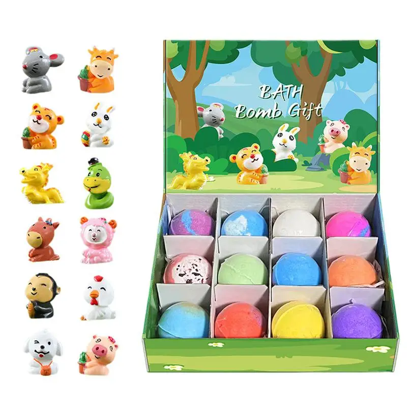 Bath Ball With Surprise Toys Fizzy Bath Salt Balls Natural Organic Land & Sea Toys Handmade Ball For Kids For Dry Skin