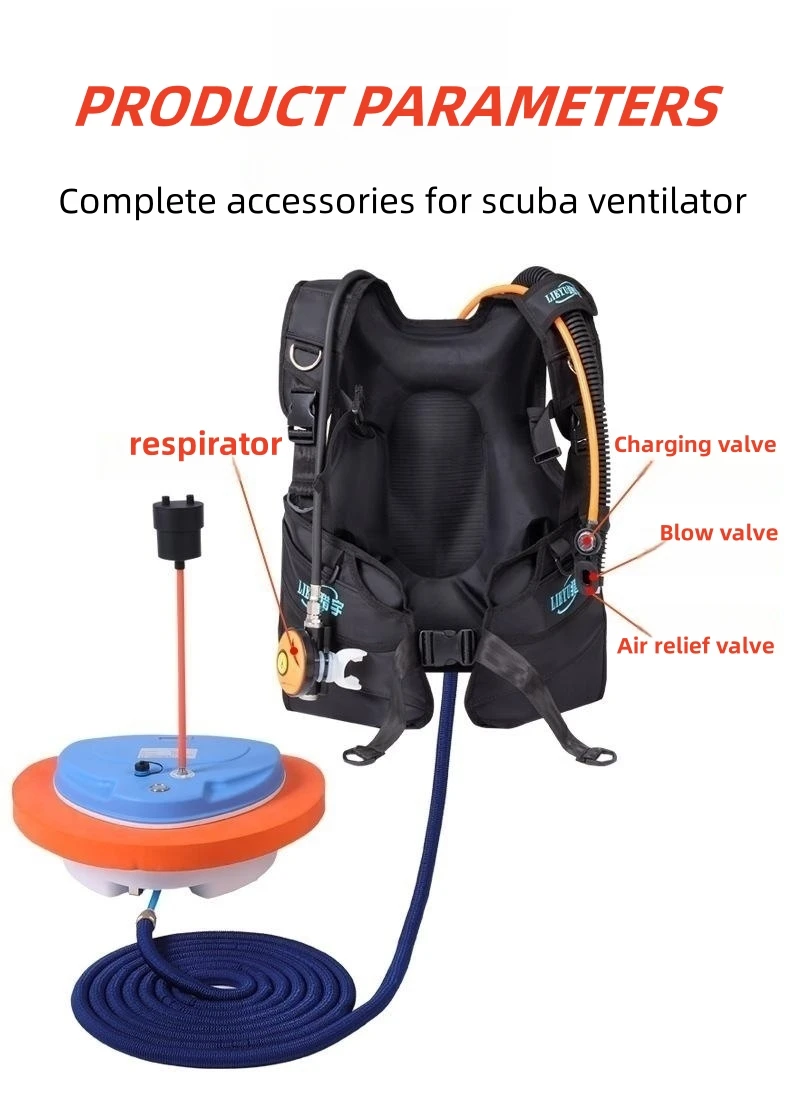 Marine Fishing and Aquaculture Underwater Shooting Dive 10 Meters  Diving Portable Rechargeable Scuba Diving Tank