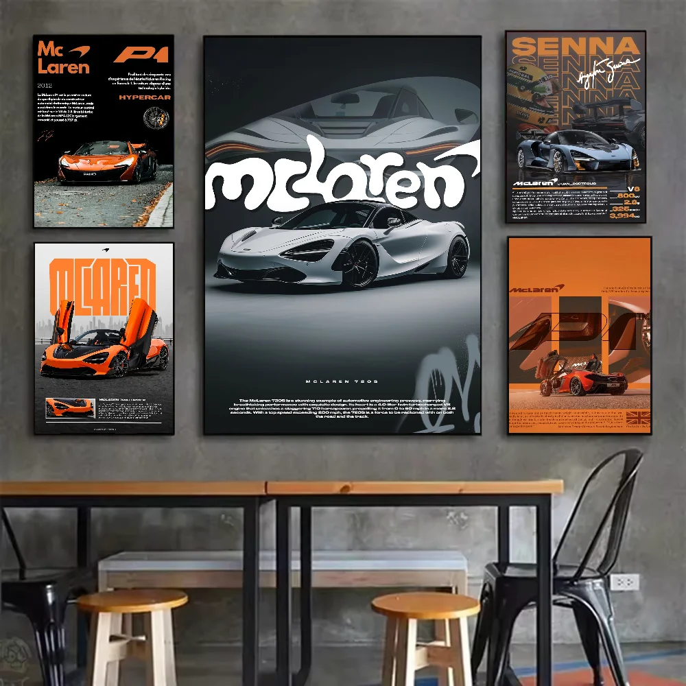 Supercar M-McLaren Poster HD art sticky wall waterproof home living room bedroom bar aesthetic decoration