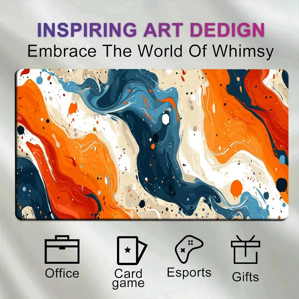 Large Abstract Art Gaming Mouse Pad Non-Slip Rubber Base, Desk Mat for Gamers and Office Use Perfect Gift for Friends