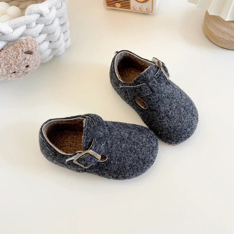 2025 الأطفال حذاء كاجوال للفتيات الفتيان شتاء موضة جديدة الكورية نمط لينة وحيد المضادة للانزلاق تنوعا المنصة خارج الحذاء #5