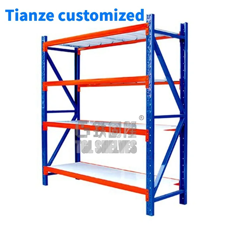 

(customized)Heavy Duty Industrial Warehouse Vertical Stackable Metal Steel Storage Post Warehouse Shelves