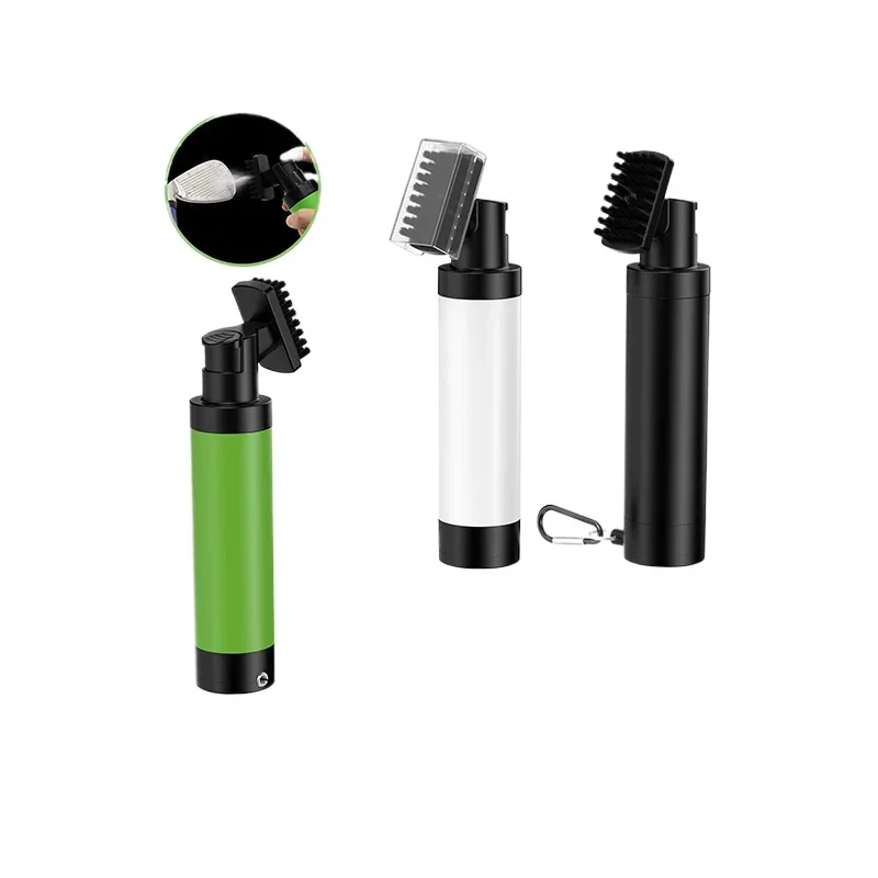 Upgraded golf club water spray cleaning brush, press type water spray kettle brush, groove tool, hot selling new model