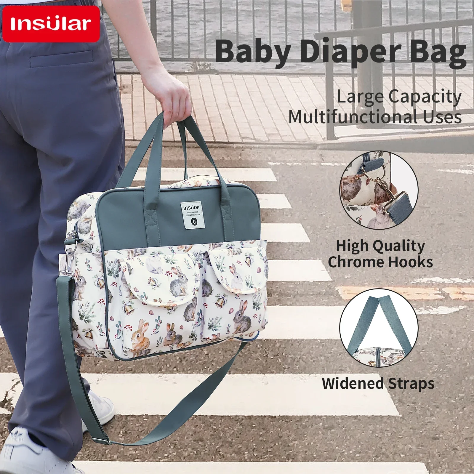 Insular Fashion Baby Diaper Changing Cheap Nappy Stroller Bag For Mommy And Baby Convenient Mummy Bag Inclined Shoulder bag