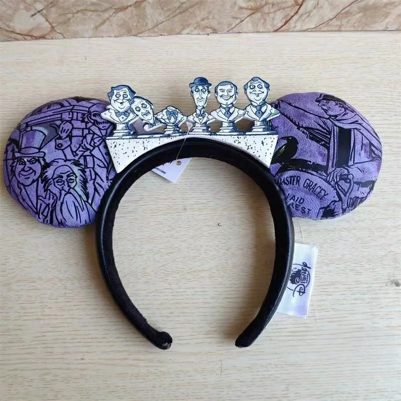 NEW Disney Parks The Haunted Mansion Graveyard Halloween Minnie Ears Headband Halloween Costume plush toy