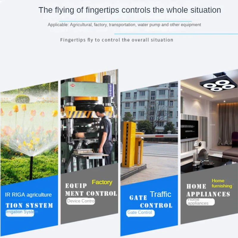 Controle remoto sem fio industrial, alta potência, à prova d'água e à prova de quedas, chip ev1527, pedir 2000m, longo alcance, 433mhz, durável, 6 botões